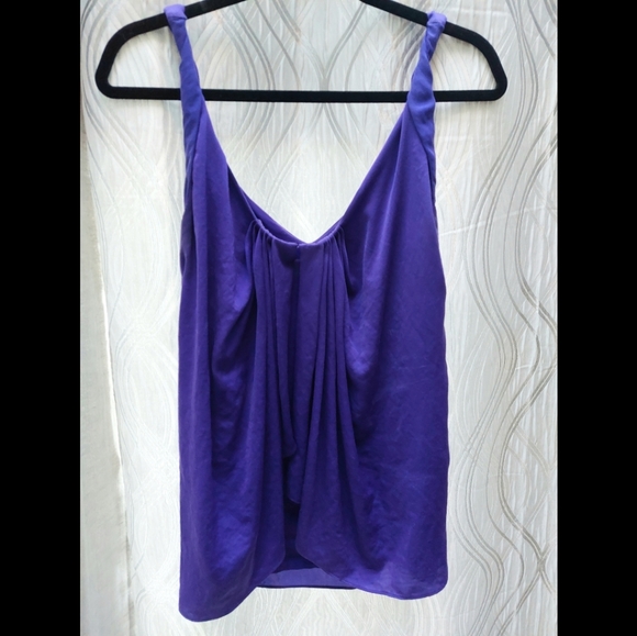 Diane Von Furstenberg Purple Flowy Cami - Picture 2 of 7